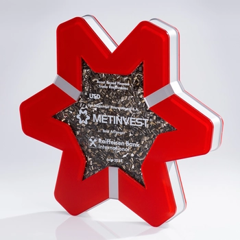 Tombstone made of acrylic glass „Metinvest“