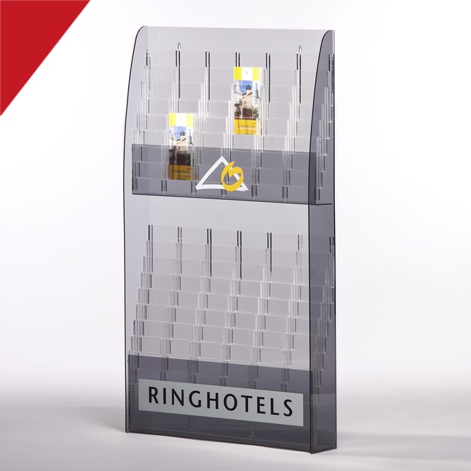 Custom-made wall mounting acrylic brochure holder „RH“