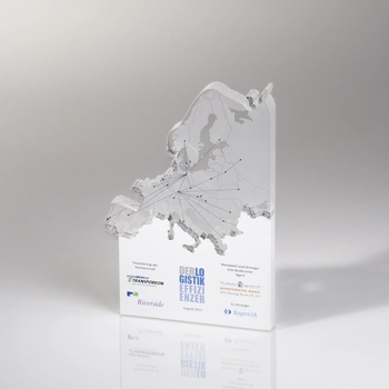 Tombstone made of clear acrylic glass „map of Europe”
