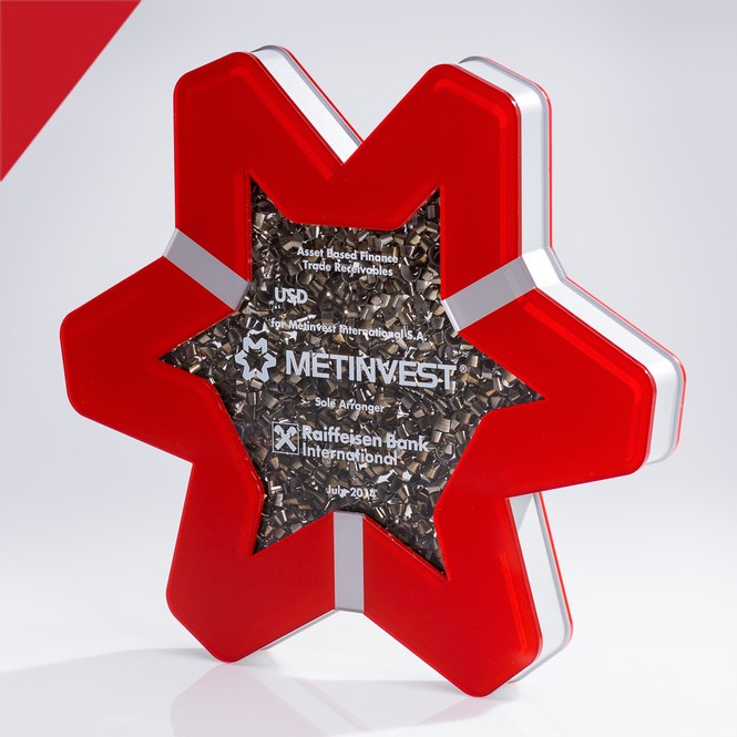 Tombstone made of acrylic glass „Metinvest“